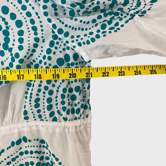 INC International Concepts Boho V-Neck Blouse Women's 14 Dot Print Bell Sleeves - Picture 9 of 10